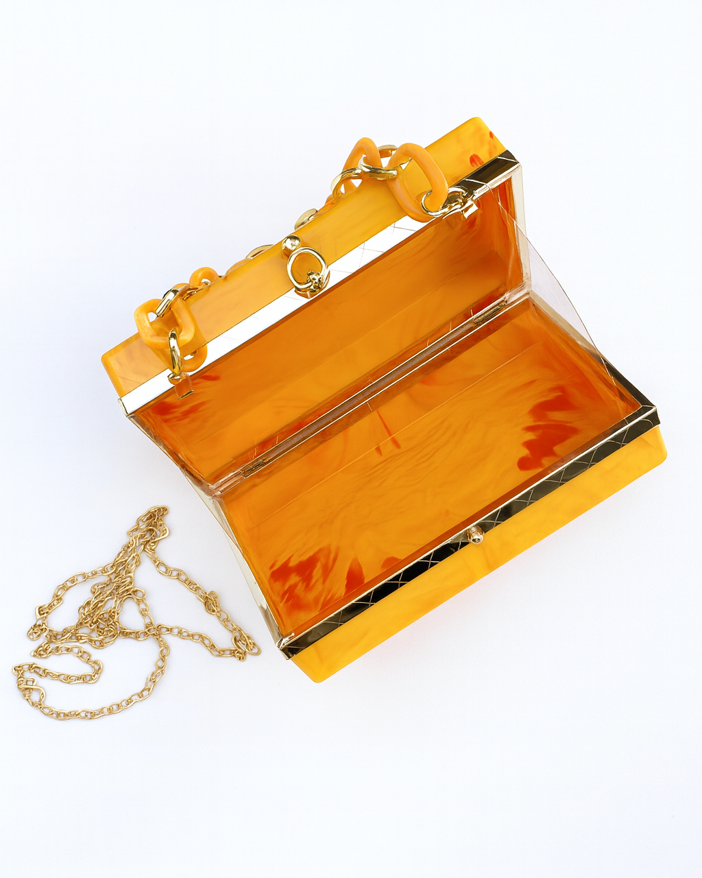 Marble Print Box Bag