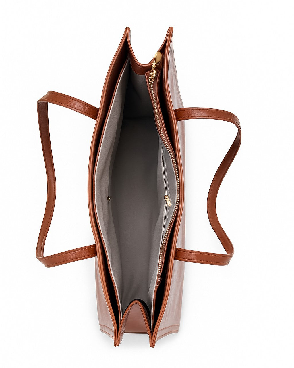 Premium 3 Compartment Tote Bag - Tan