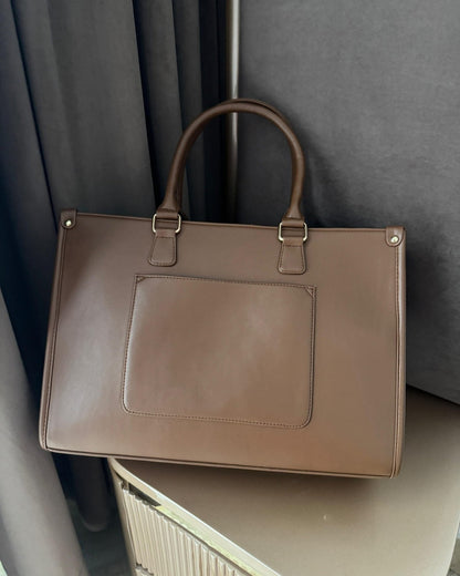 Wrap Up Laptop Tote Bag - Brown