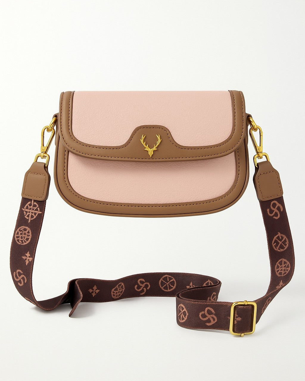 Deer 2 Compartment Sling Bag - Pink