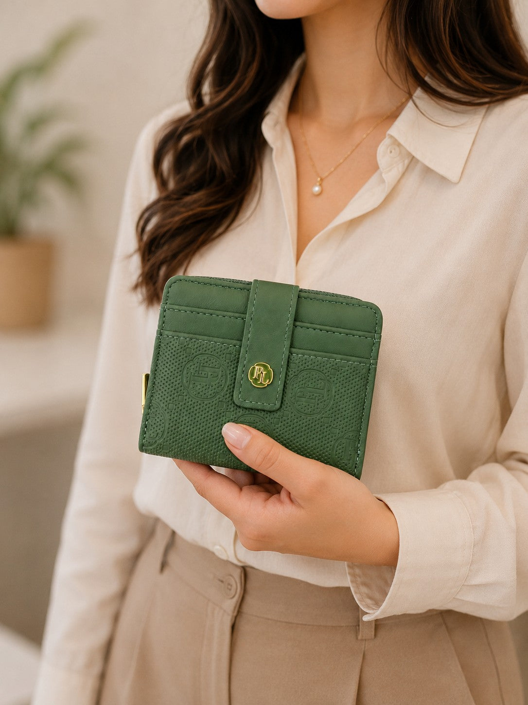 Compact PL Twofold wallet - Green
