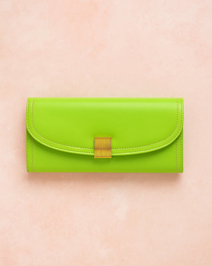 Golden Buckle Trifold Wallet