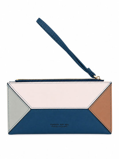 Geometric Twofold Wallet - Blue
