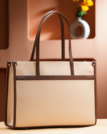 The League Laptop Tote Bag - Brown