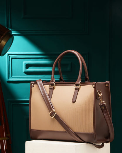 Day To Day Laptop Tote Bag - Brown