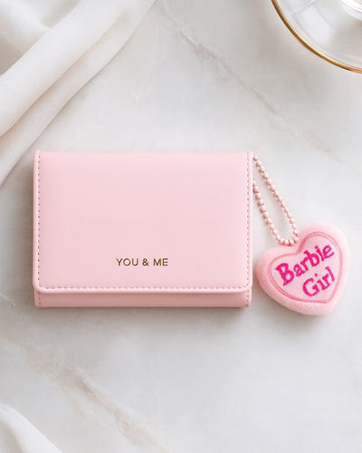 You & Me Mini Trifold Wallet - Pink
