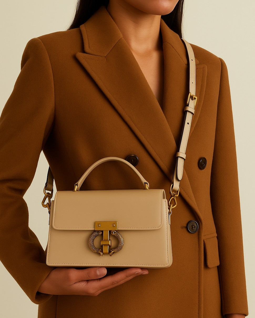 Hydra 3 Compartment Sling Bag - Beige