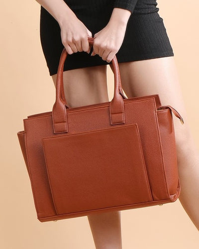 Elite Laptop Tote Bag - Tan