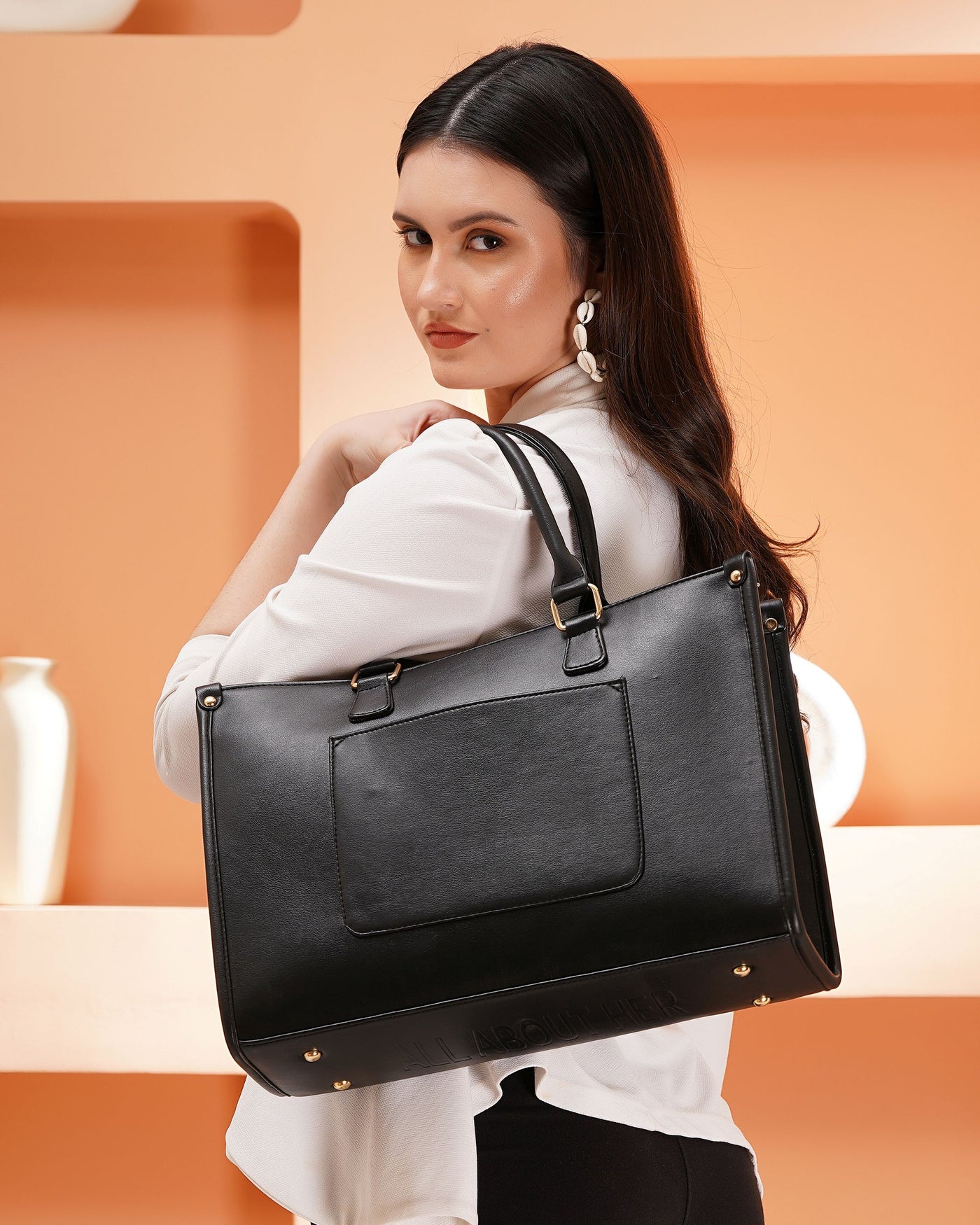Wrap Up Laptop Tote - Full Black