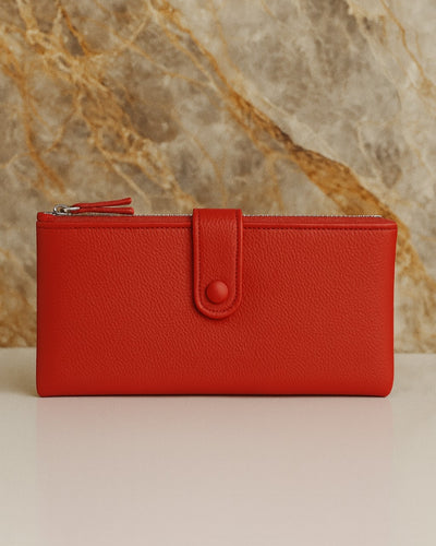 Double Pocket Soft Wallet - Red