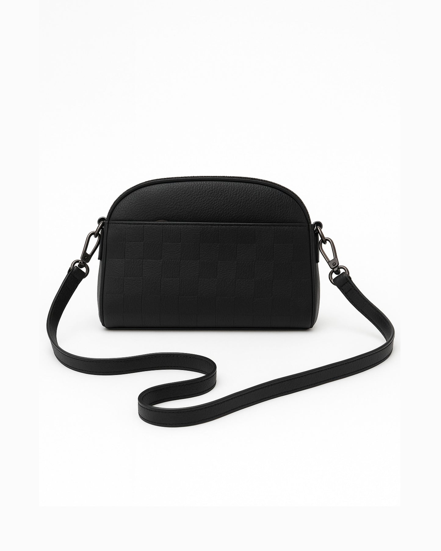 Black Checked Classic Sling Bag