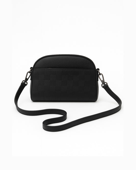 Black Checked Classic Sling Bag