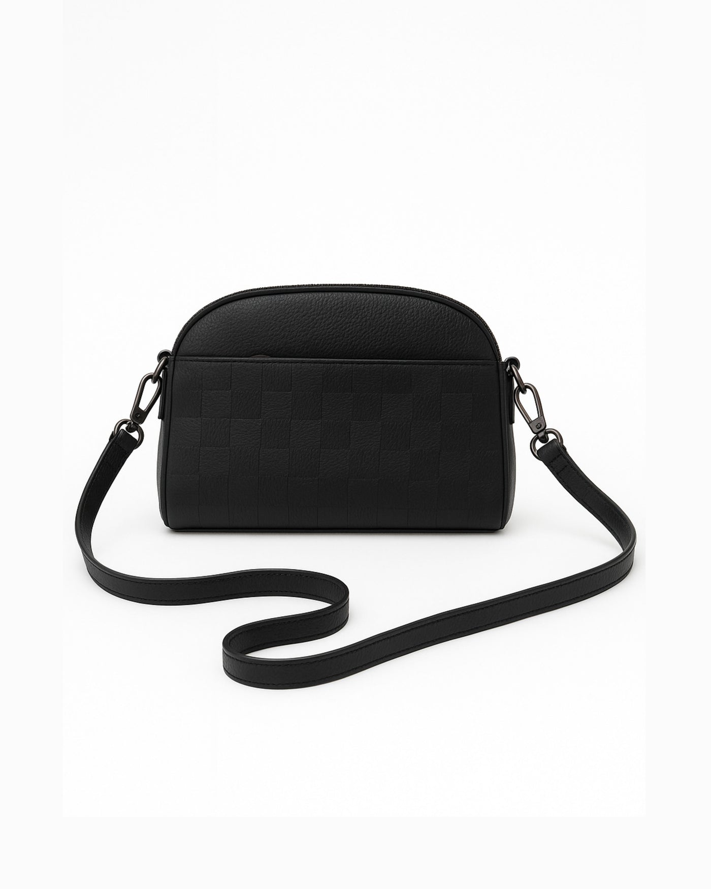 Black Checked Classic Sling Bag