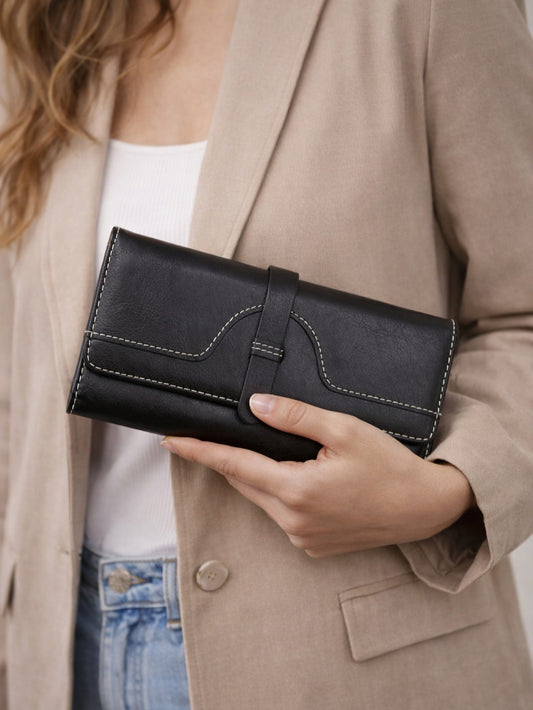 StrapSeal Trifold Wallet - Black