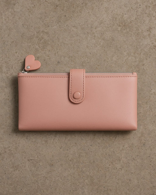 Double Pocket Soft Wallet - Pink