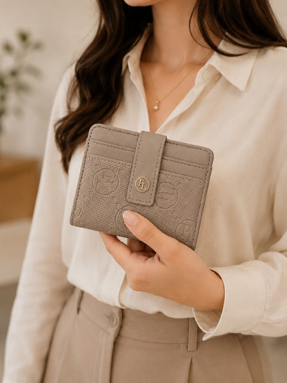 Compact PL Twofold wallet - Beige