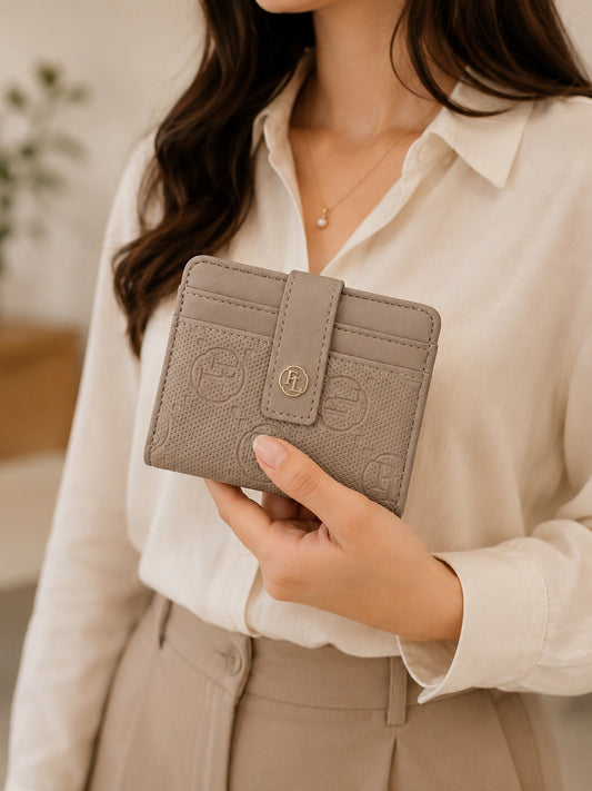 Compact PL Twofold wallet - Beige