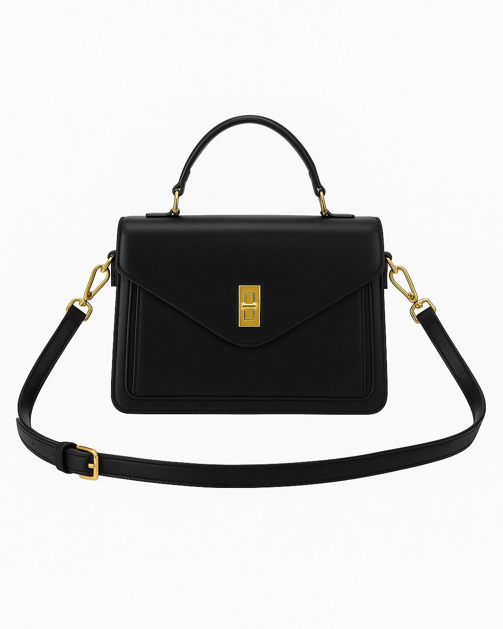 Luxe Line 4 Compartment Sling Bag - Black