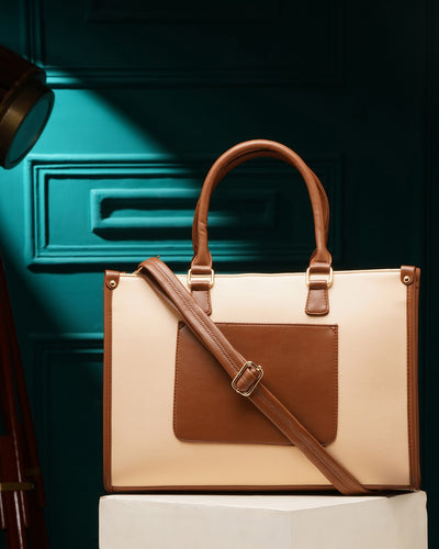 Wrap Up Laptop Tote - Beige