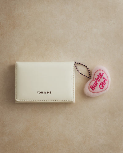 You & Me Mini Trifold Wallet - Beige