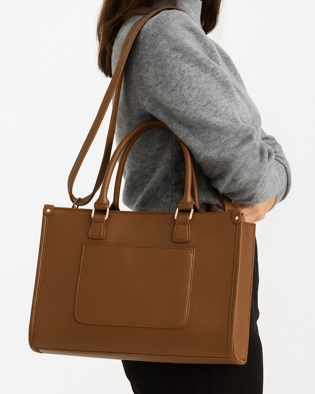 Wrap Up Laptop Tote Bag - Brown