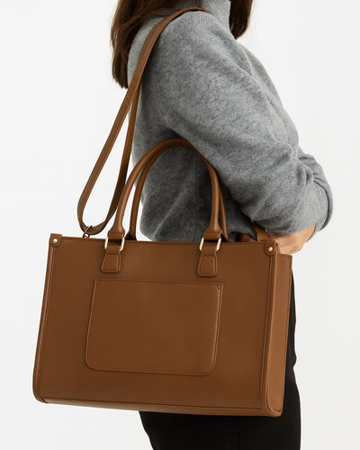 Wrap Up Laptop Tote Bag - Brown
