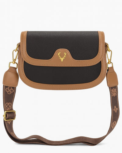 Deer 2 Compartment Sling Bag - Black