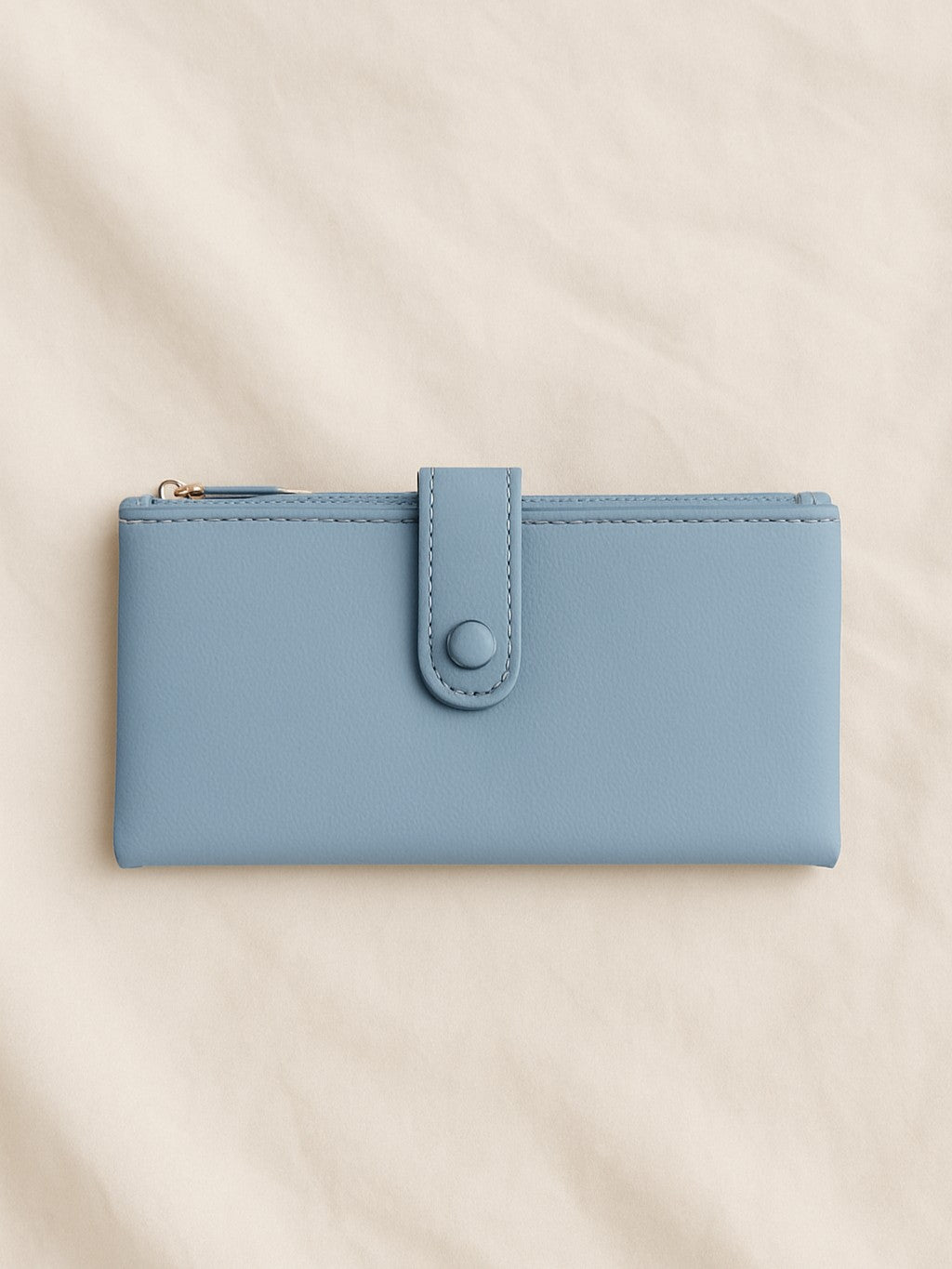 Double Pocket Soft Wallet - Blue