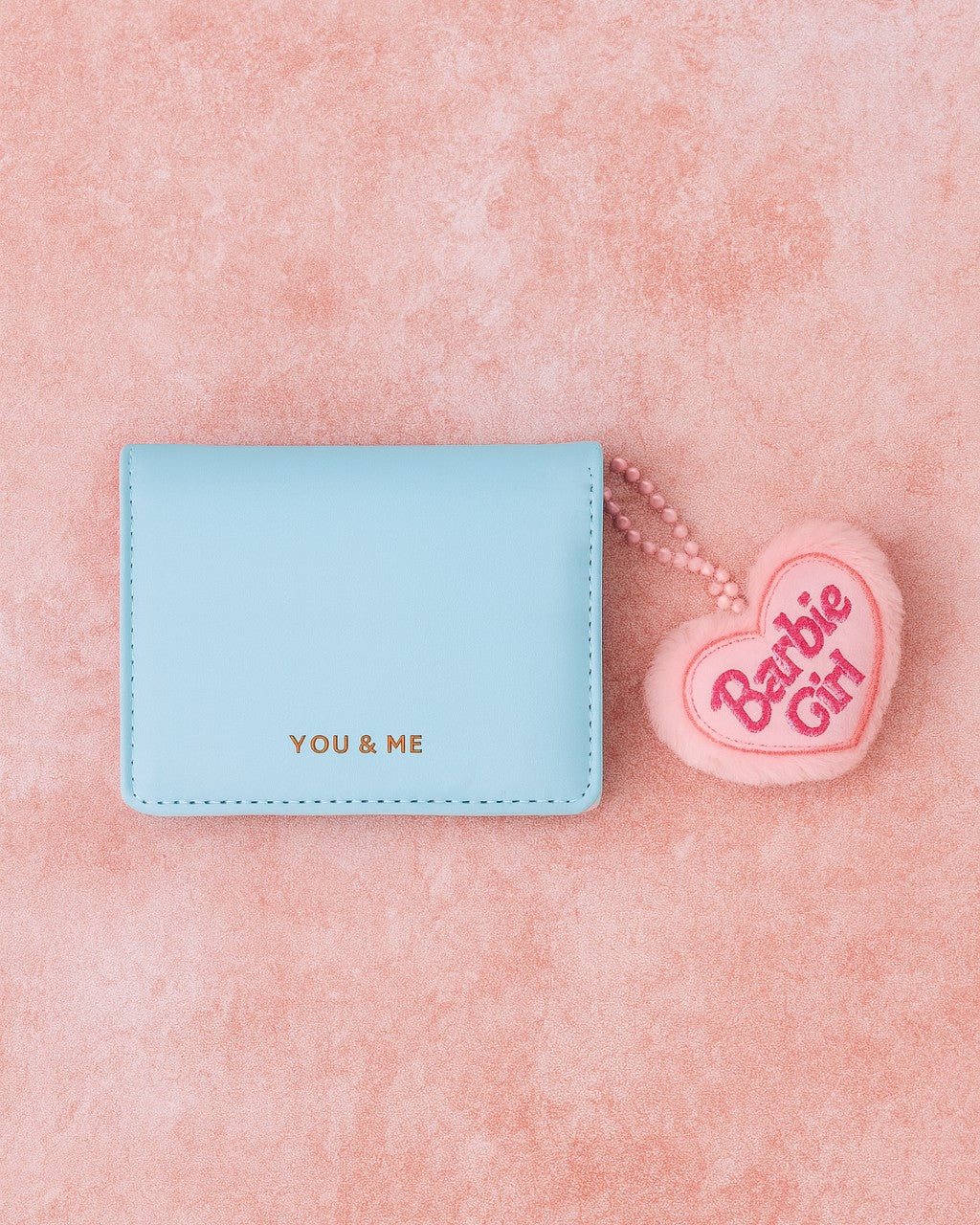 You & Me Mini Trifold Wallet - Blue