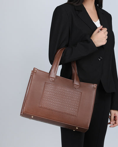 Regular Unlimited Laptop Tote Bag - Brown