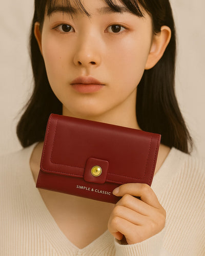 Simple & Classic Trifold wallet - Red
