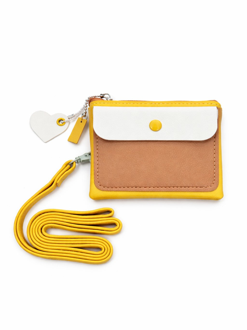 Pastel Pop Charm Mini Wallet - Yellow