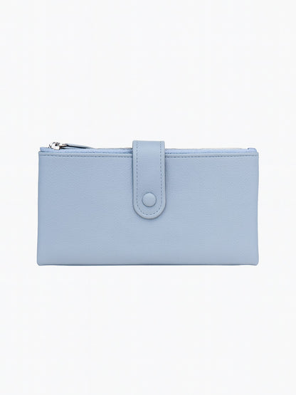 Double Pocket Soft Wallet - Blue