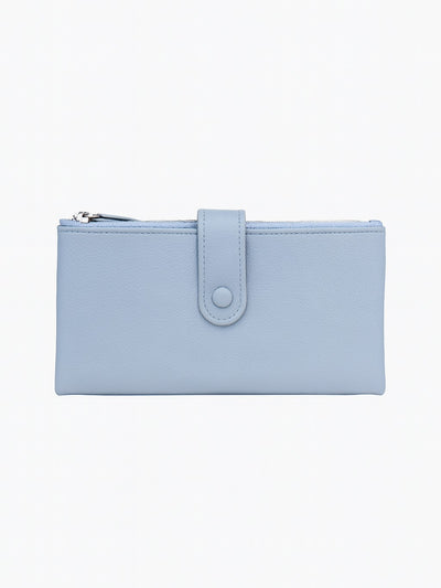 Double Pocket Soft Wallet - Blue