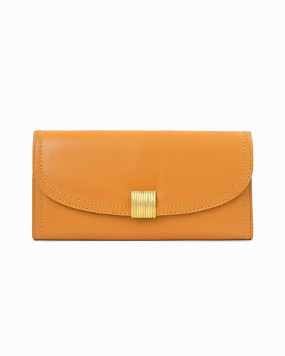 Golden Buckle Trifold Wallet