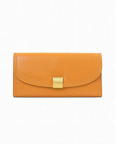 Golden Buckle Trifold Wallet