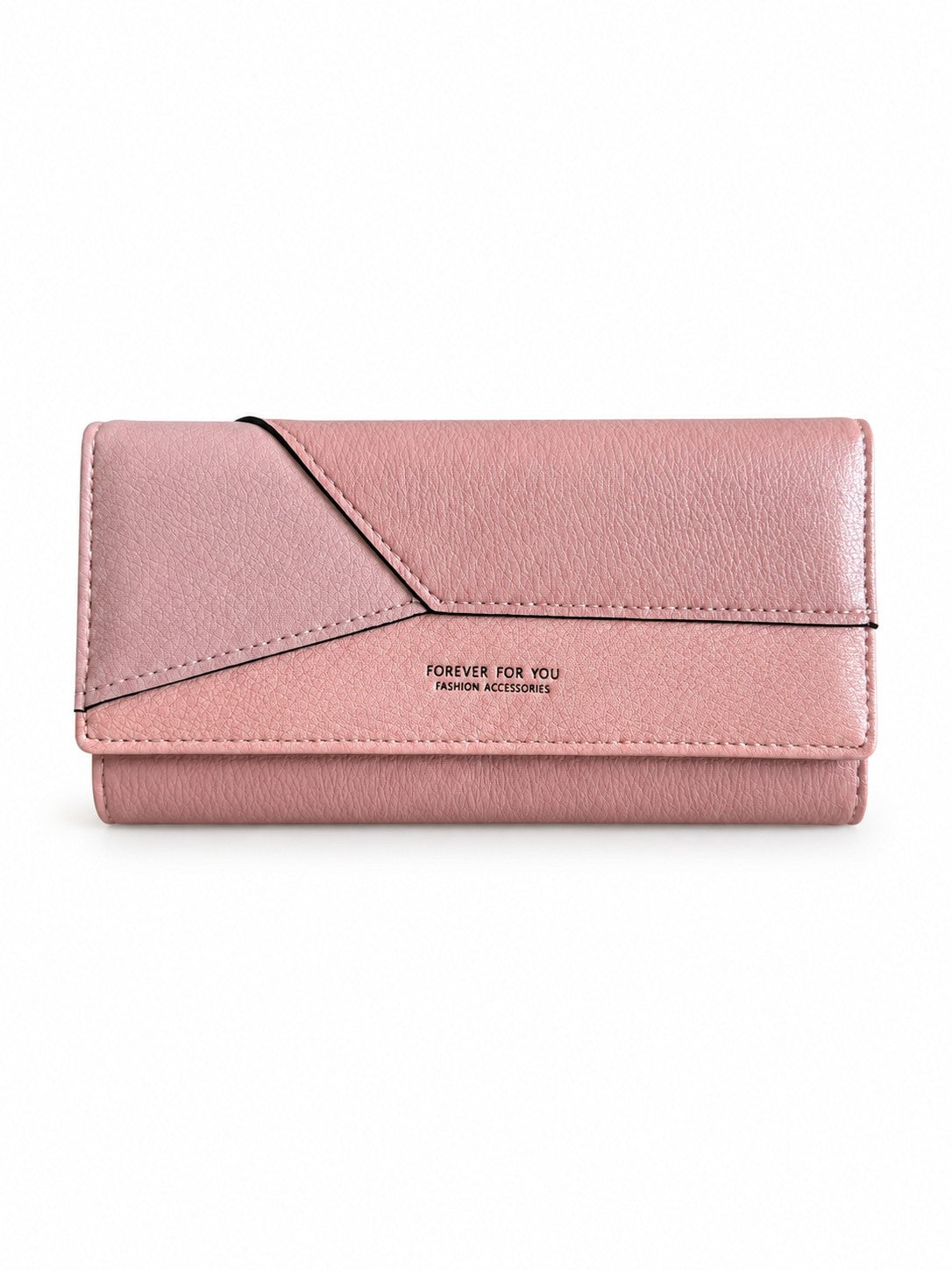 Geometric Chic Trifold Wallet - Pink
