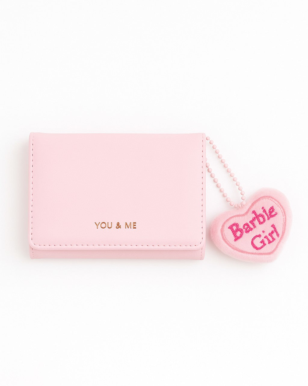 You & Me Mini Trifold Wallet - Pink
