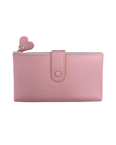 Double Pocket Soft Wallet - Pink