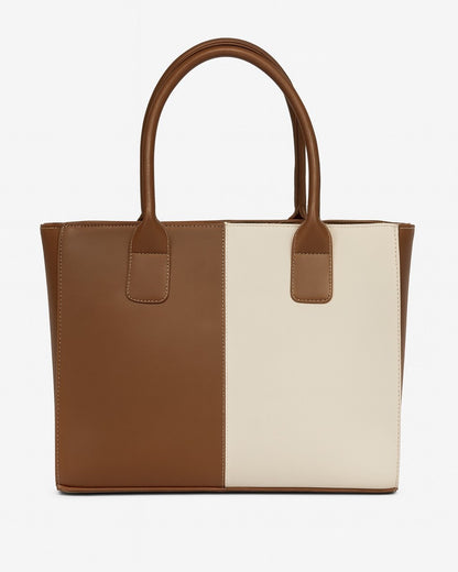 Modern Luxe Laptop Tote Bag - Brown
