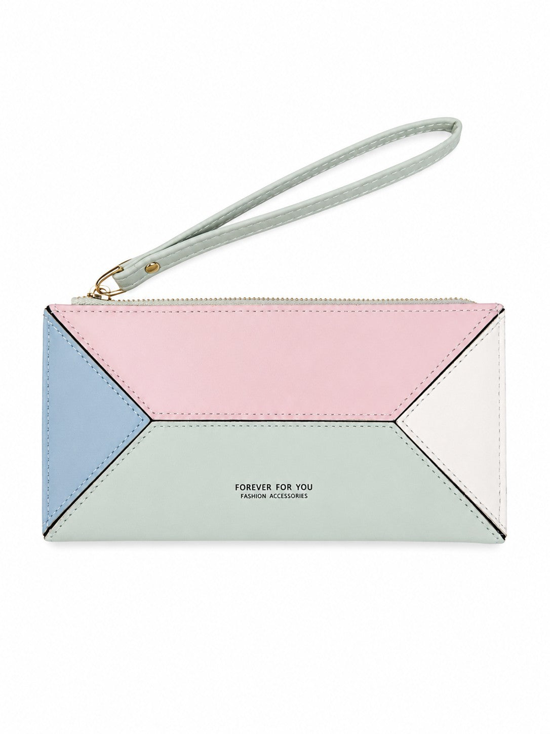 Geometric Twofold Wallet - Green