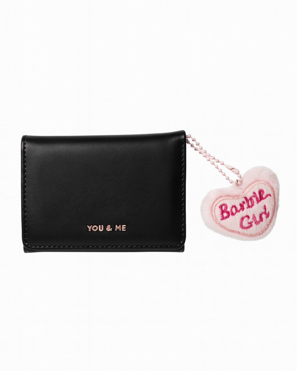 You & Me Mini Trifold Wallet - Black
