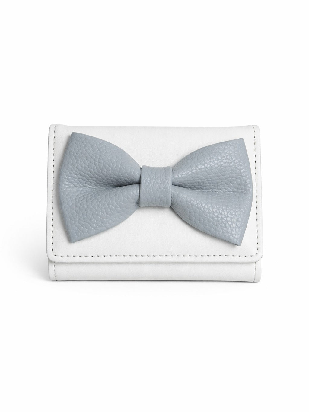Korean Bow Mini Trifold Wallet - Blue