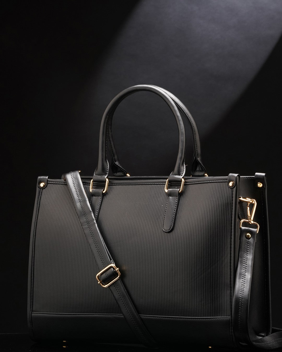 Day To Day Laptop Tote Bag - Full Black