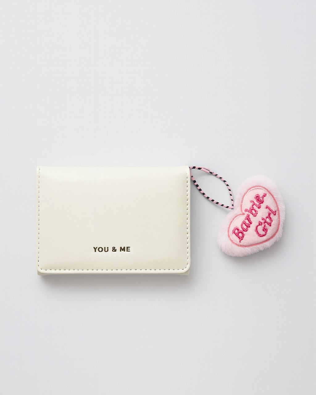 You & Me Mini Trifold Wallet - Beige