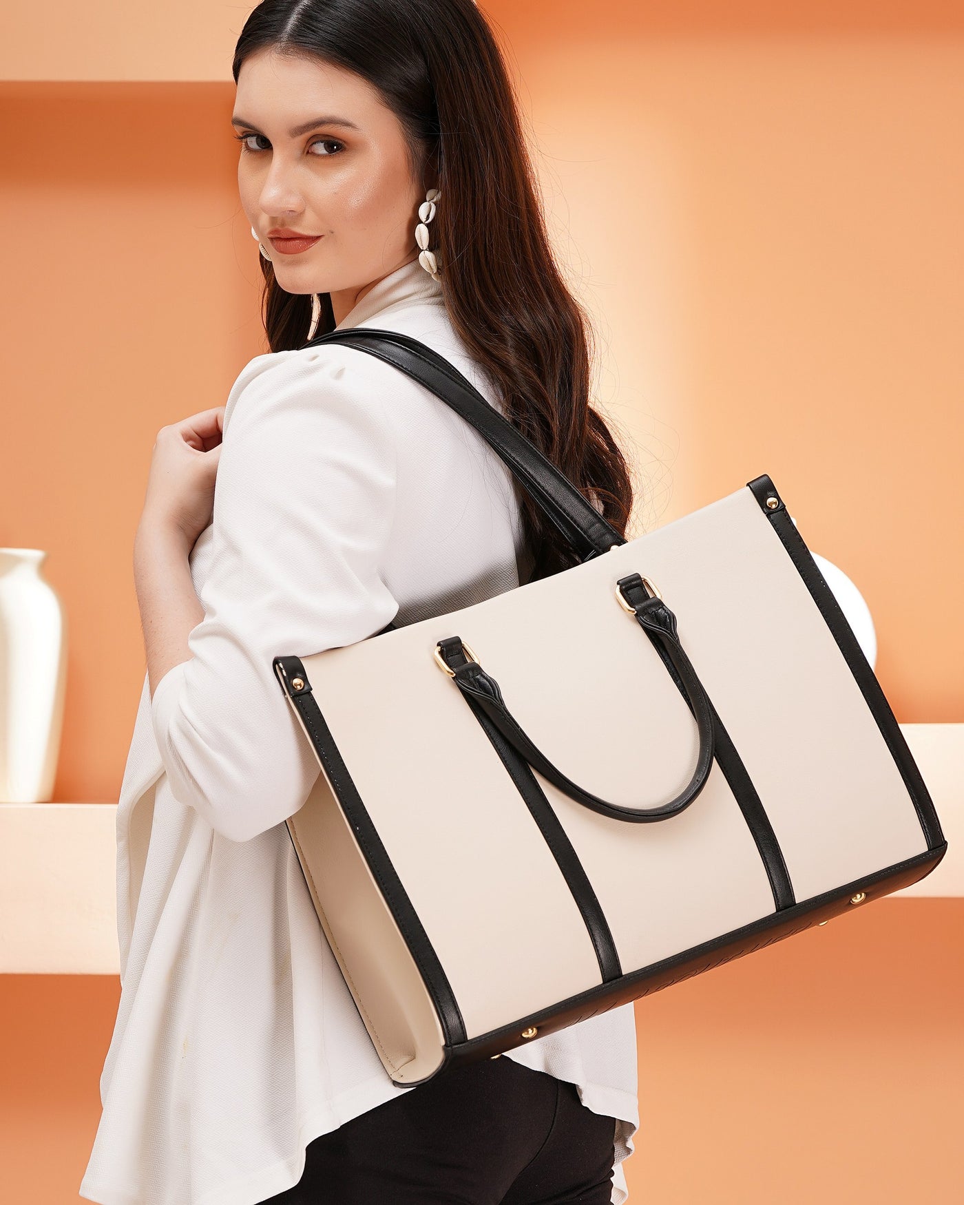 OnTheGo Laptop Tote Bag - Black