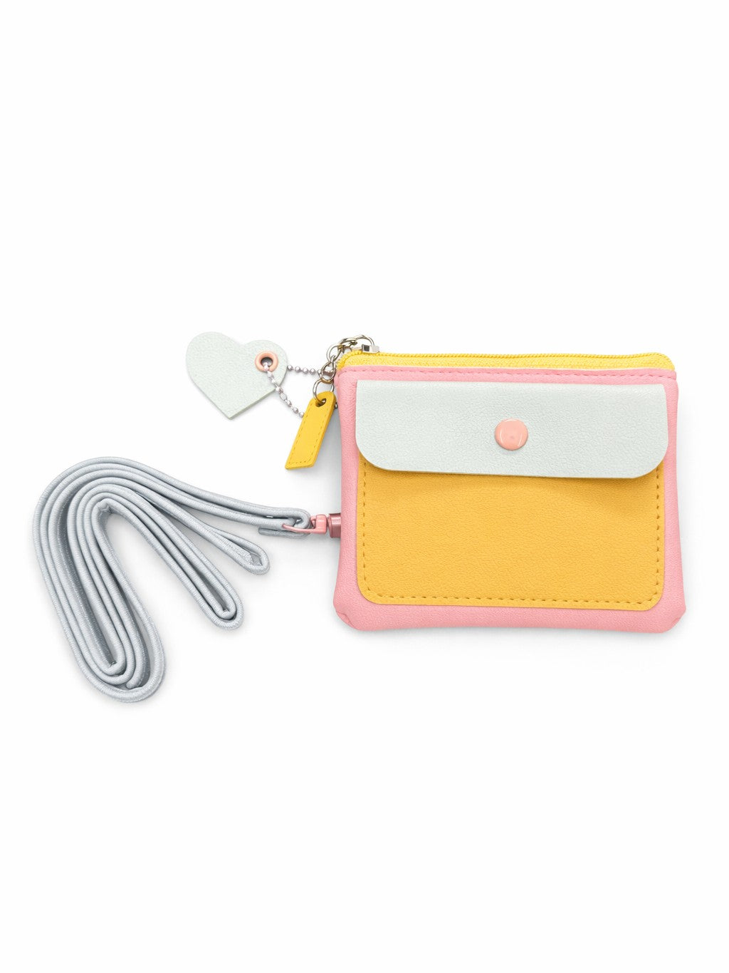 Pastel Pop Charm Mini Wallet - Pink