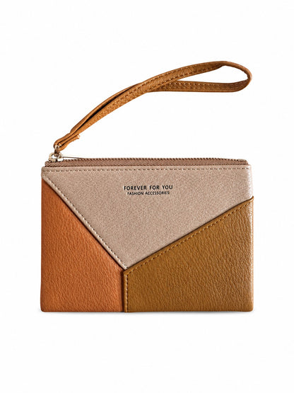 Brown Geometric Medium Twofold wallet