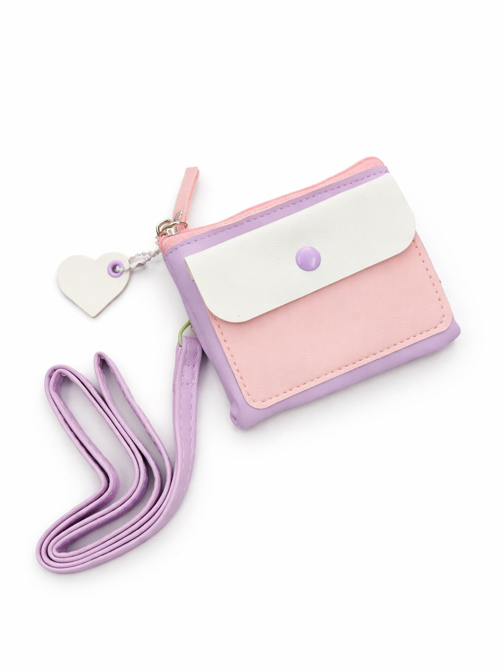 Pastel Pop Charm Mini Wallet -Purple