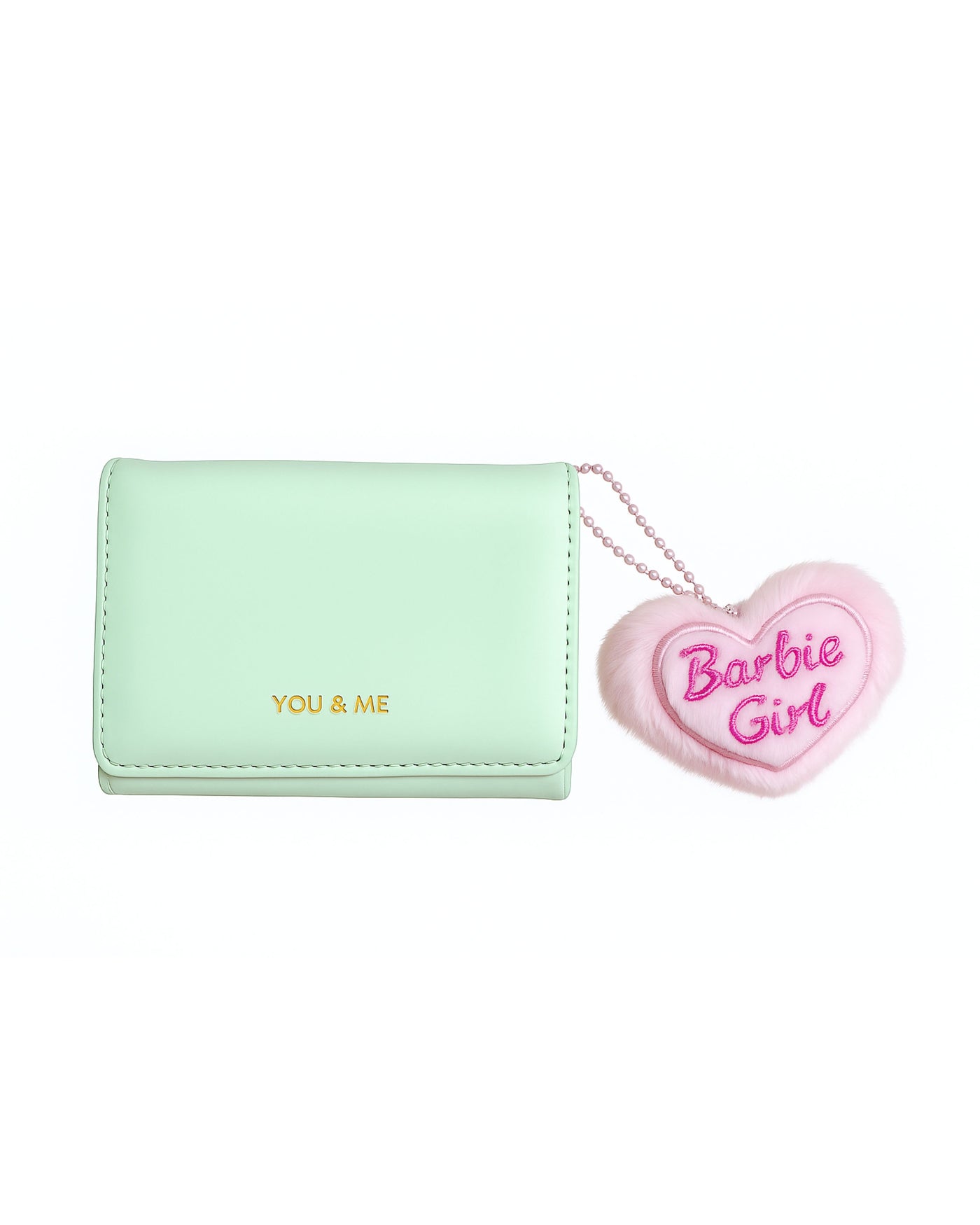 You & Me Mini Trifold Wallet - Green